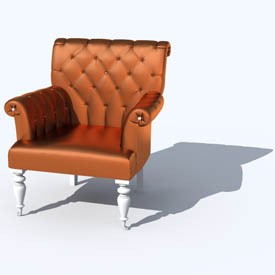 Classic armchair 5 3D Object | FREE Artlantis Objects Download